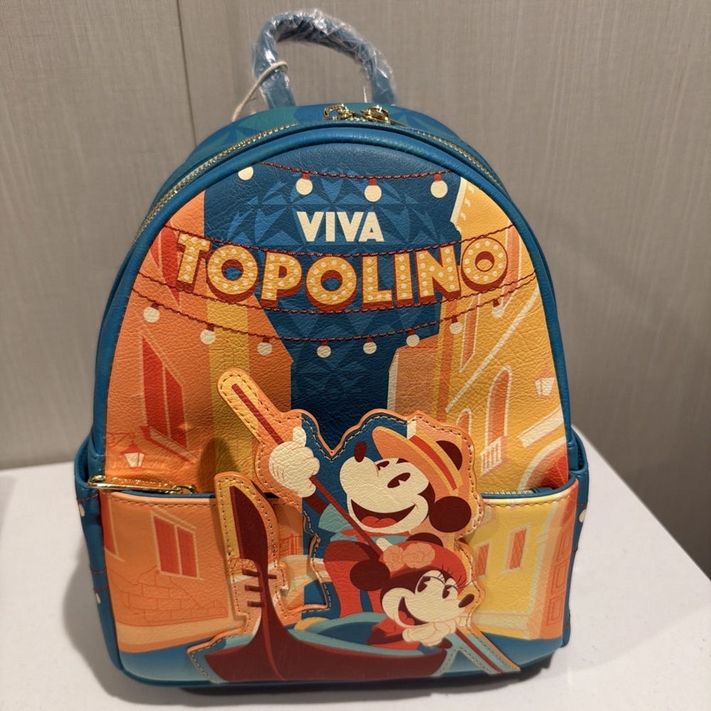 Disney Parks Epcot Italy Viva Topolino Loungefly Mini Backpack Glow In Dark NWT
